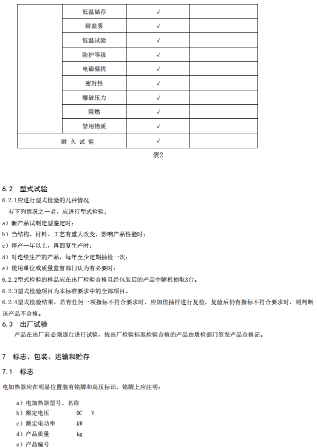 电动汽车用电加热器征求意见