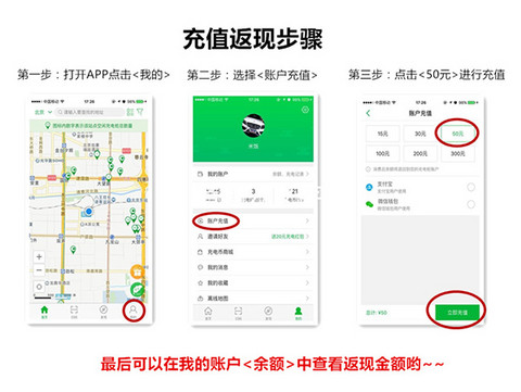 充电桩APP线上福利大放送 充值返现限时秒杀