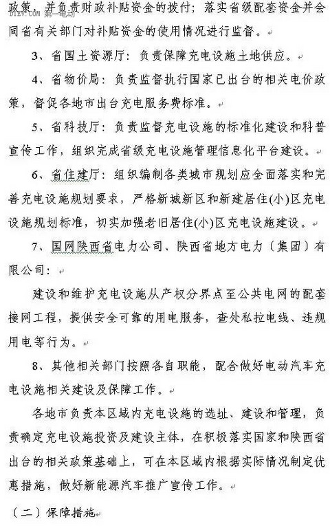 陕西省发布充电基础设施规划 2020年计划建桩超过9.44万