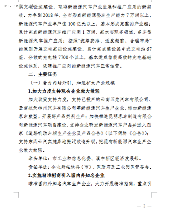 昆明發(fā)布新能源汽車推廣方案 計(jì)劃三年累計(jì)推廣10000輛