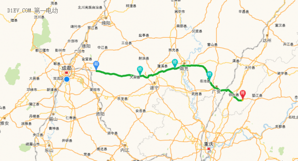 沪蓉高速将建设的高速公路服务区充电桩预览图