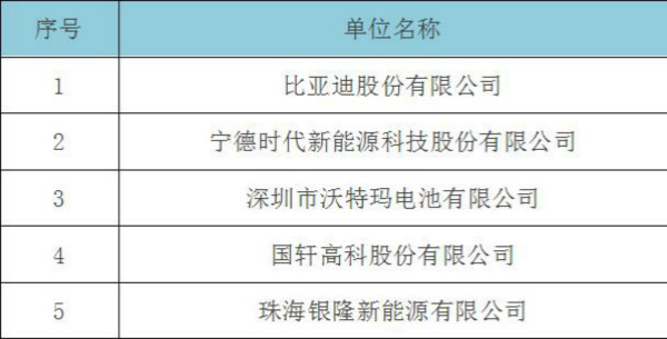 中国动力电池20强出炉 沃特玛稳居前三强