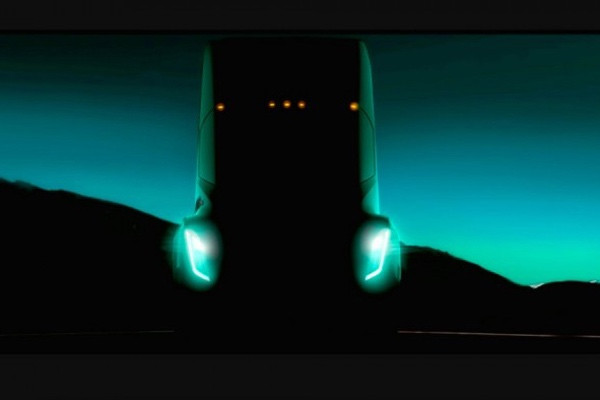 馬斯克公布特斯拉半掛電動卡車的第一張照片