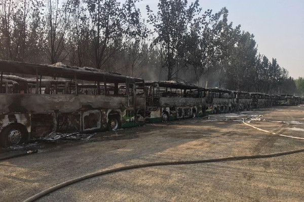 杨柳絮燃烧致北京蟹岛电动大巴着火，北京市发布清理杨柳絮防止发生火灾紧急通知