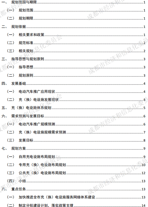 成都充换电基建专项规划发布，2020年建充电桩超11万个