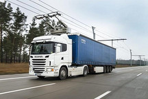 斯堪尼亞電動(dòng)卡車(chē)路試 為架空傳導(dǎo)供電