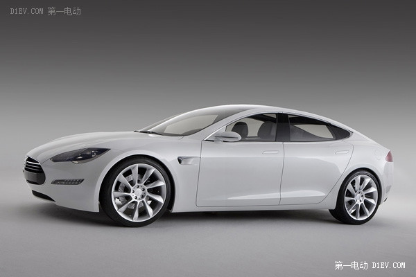 特斯拉Model S电动车美妙的弧线