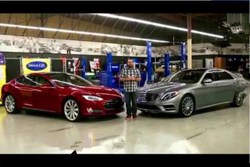 撼動王者之位 特斯拉MODEL S對比奔馳S550