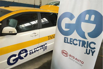 比亚迪e6电动车乌拉圭首都上市 将投入出租运营