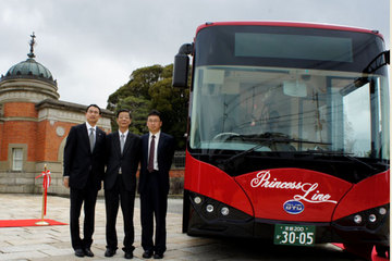 比亚迪K9进驻日本市场  首次效力京都