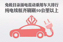 免稅目錄插電混動乘用車大排行 純電續航齊刷刷50公里以上