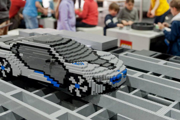 乐高玩具式i8 敞篷改款潮过真车