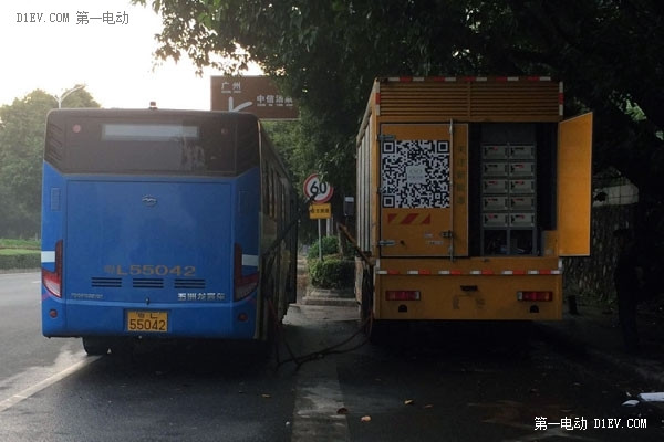 充電難？民富沃能移動充電車快充保障廣東惠州電動公交運營