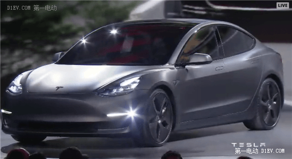 特斯拉Model 3来了，续航344公里3.5万美元大屏换了横的！