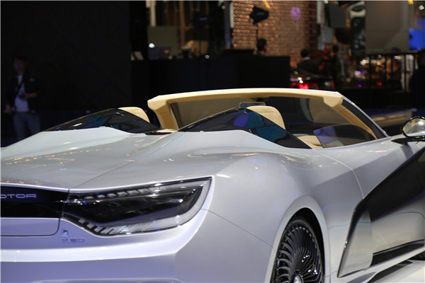 “技术蜻蜓”敞篷版前途K50首次亮相北京车展 准量产版愈发成熟 
