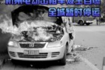 杭州电动出租车发生自燃 全城暂停运营