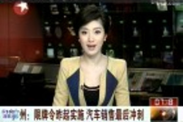 廣州：限牌令昨起實(shí)施 汽車銷售最后沖刺