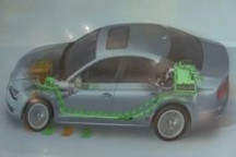 奥迪A8 hybrid混合动力车型 原理车直观解析