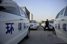 石家庄40辆新能源电动环境执法车上路执法