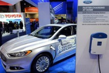 福特動汽車及充電樁亮相2014 CES