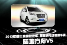 2013中國年度綠色汽車年度純電動微型車獎：陸地方舟V5