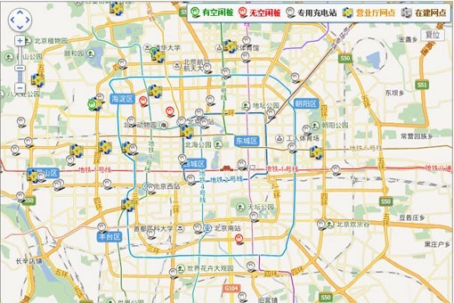 北京市充电设施分布图