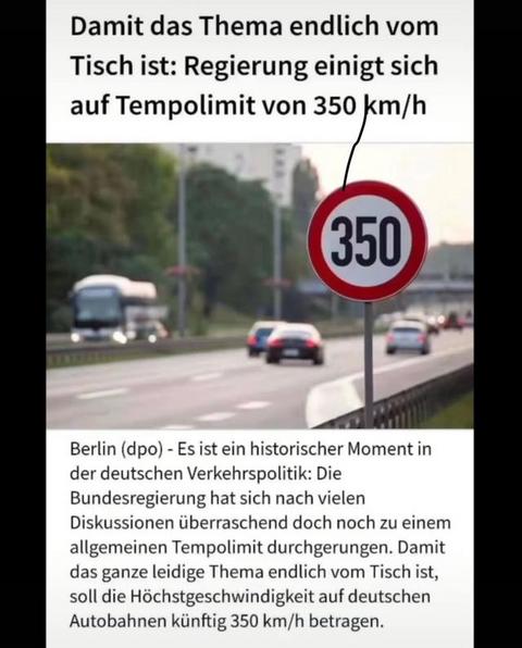 德国高速终迎350km限速，网友哭笑不得，并表示心有余而动力不足