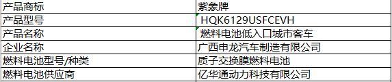 6款燃料電池汽車榮登第6批新能源推薦目錄，“廣西造”首上榜