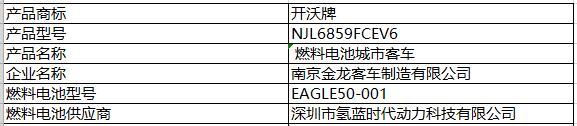 6款燃料電池汽車榮登第6批新能源推薦目錄，“廣西造”首上榜