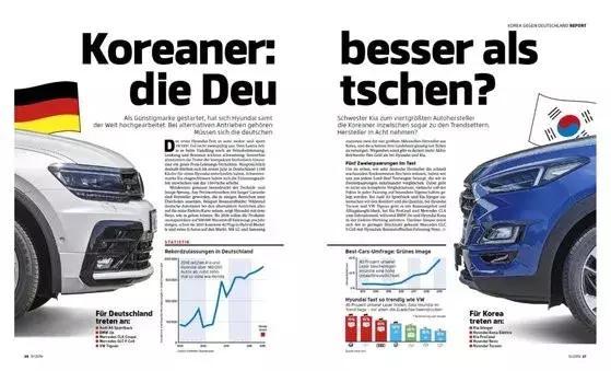 德国汽车权威杂志得出韩系车比德系车更好 结论！韩系车：美滋滋