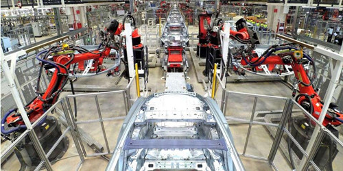 特斯拉上海超級工廠車間_500