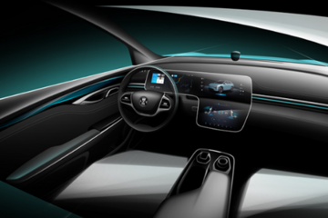 三屏联动设计瞩目 广汽蔚来合创SUV内饰设计图曝光