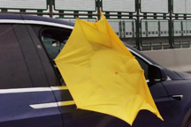 高速上用雨伞？特斯拉Model X又现奇葩现象！