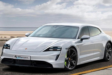 保时捷Taycan ST渲染图曝光 家用造型不失运动