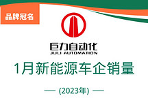 2023年1月新能源乘用車銷量：比亞迪突破40%市場份額