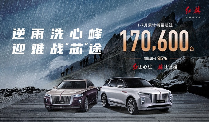 迎難克險(xiǎn) 從“心”出發(fā) 紅旗7月銷量再上新階-圖1