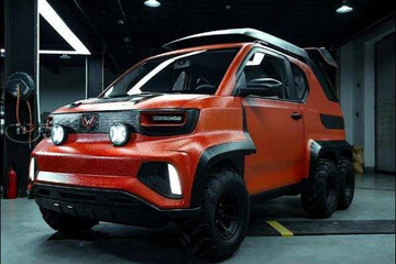 神車家族又現(xiàn)新成員 “6×6”式宏光MINI EV特別版實(shí)車曝光