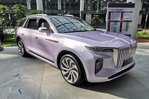 采用紫色车身颜色 红旗E-HS9实车曝光