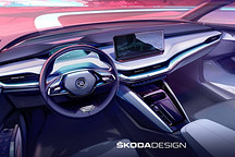 斯柯达Enyaq iV内饰设计图曝光 整体呈现科幻风格
