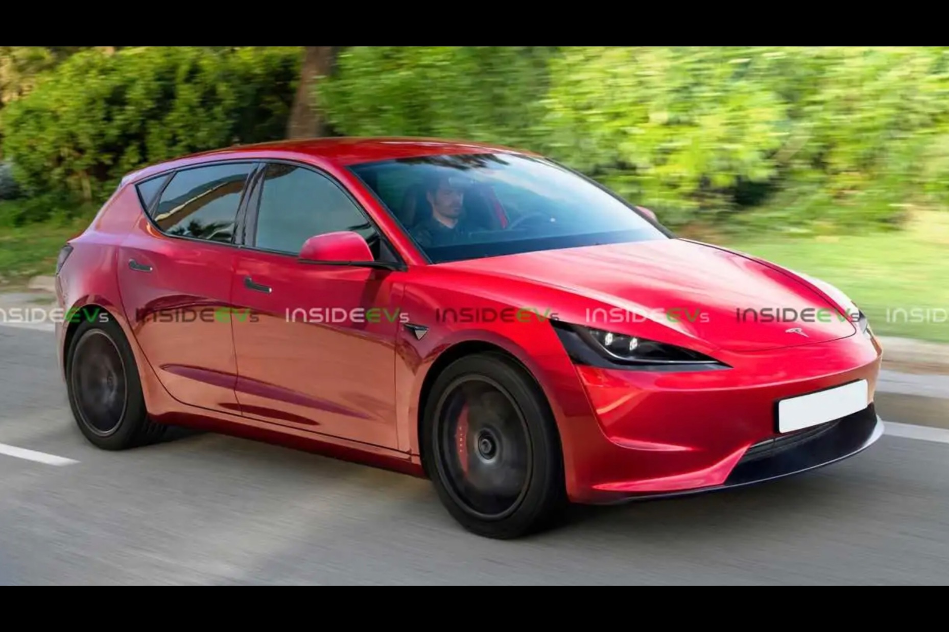 定位紧凑型掀背车 特斯拉新车渲染图曝光