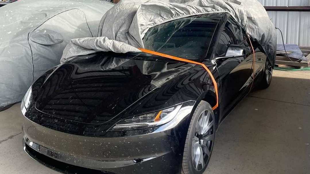 tesla model 3 project highland spy shot