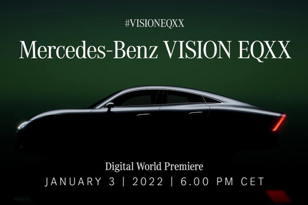 明年1月3日发布  奔驰Vision EQXX概念车最新官图