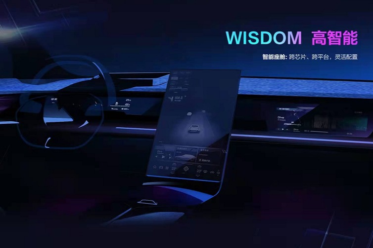 2022 年年底上市 哪吒发布哪吒S 内饰渲染图