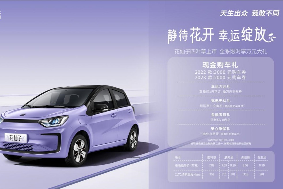 全系最高优惠3000元，思皓花仙子四叶草上市