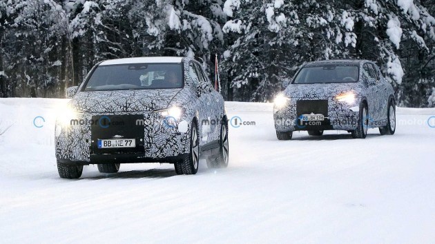 Массовое производство неизбежно, опубликованы шпионские фотографии внедорожника Mercedes-Benz EQE, прошедших шведские зимние испытания