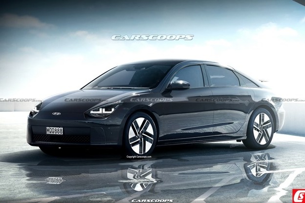 现代IONIQ 6假想图曝光 定位纯电轿车