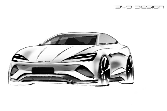 比亚迪官方发布海豹设计手稿，持续预热  新车真要来了