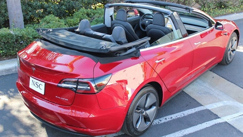 特斯拉Model 3惊现敞篷版！头顶设有防滚架 落地仅28万