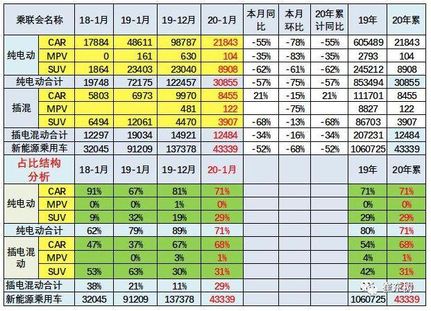 1月新能源市场大洗牌，多数自主品牌销量大幅下滑
