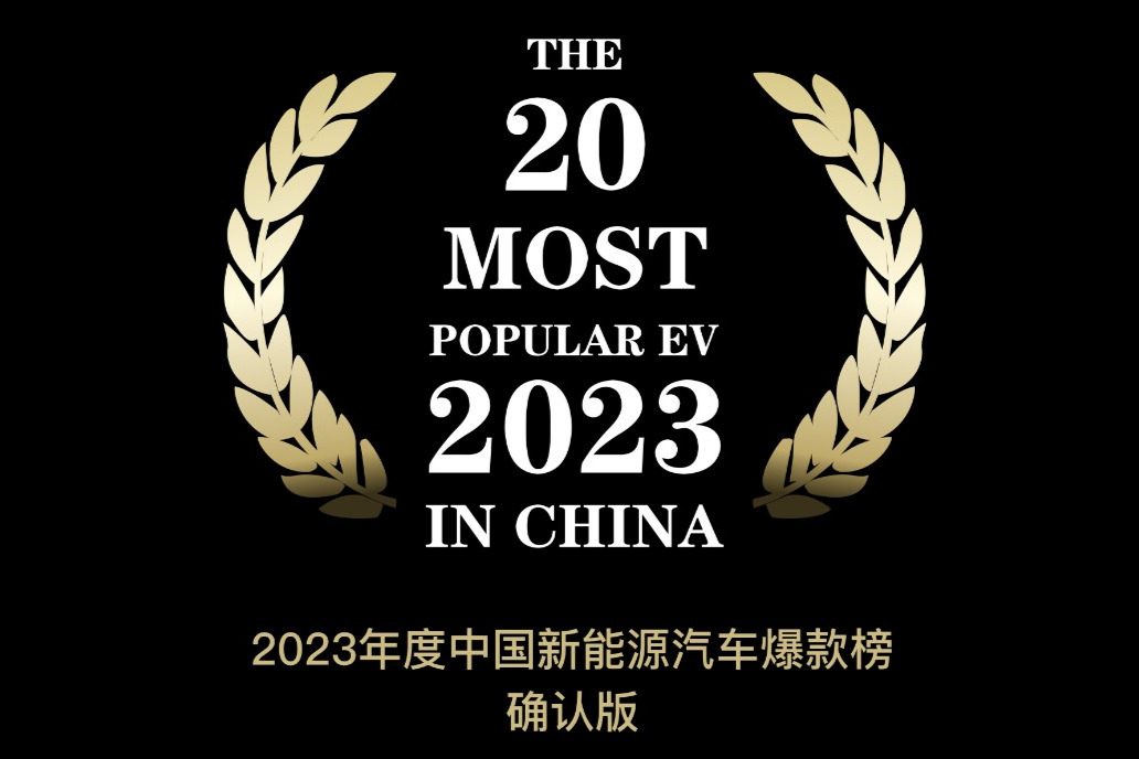 2023年度中国新能源汽车爆款榜-TOP20 (最终版)